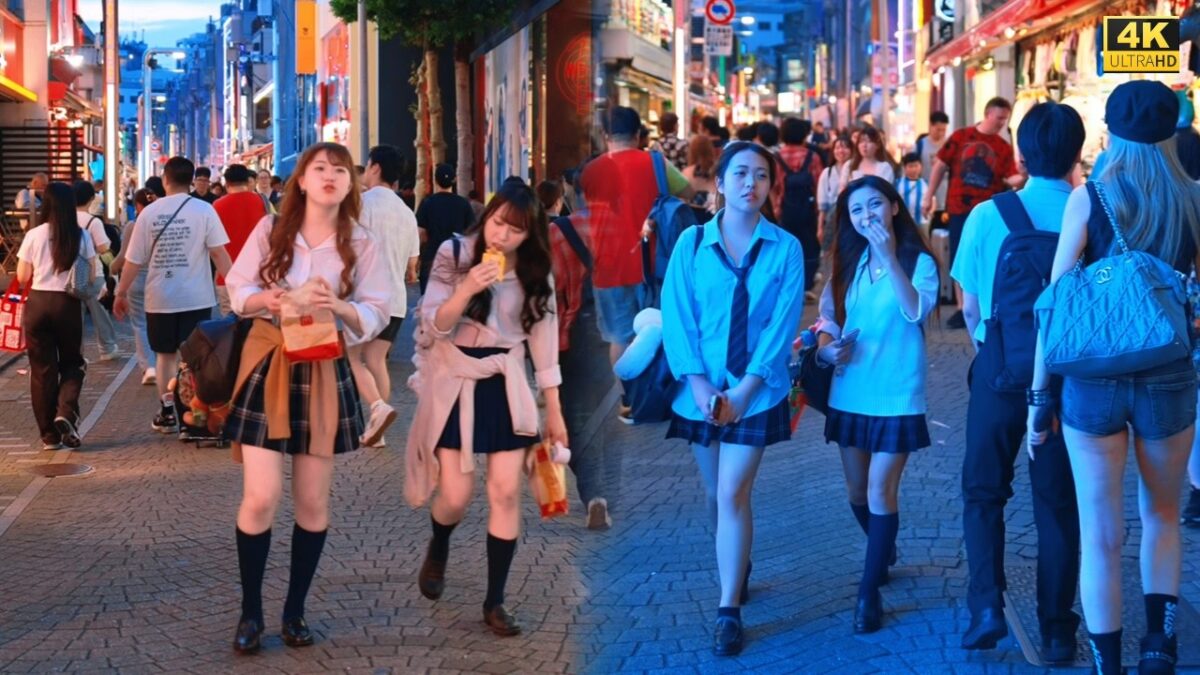 4K HDR Golden Hour Walk in Harajuku Tokyo 🌿 Stylish Streets & Evening Light