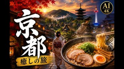 【AI映像】京都を旅する｜ラーメン・抹茶・美山かやぶきの里・癒しの11分