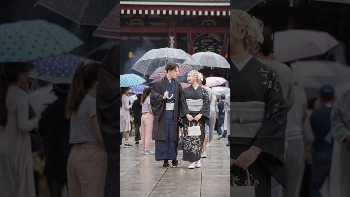 At Home in Kimono, Even in the Rain | Quiet Walk Japan