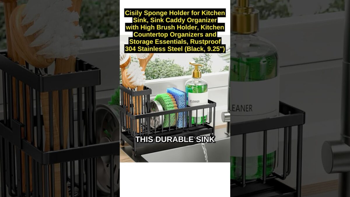 Cisily Sponge Holder for Kitchen Sink, Sink Caddy Organizer  | #Shorts
