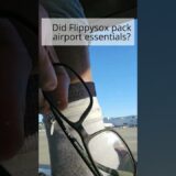 Flippysox keeping the glasses safe before takeoff 🧦✈️👓 @flysfo #TravelEssentials #SanFranciscoAir