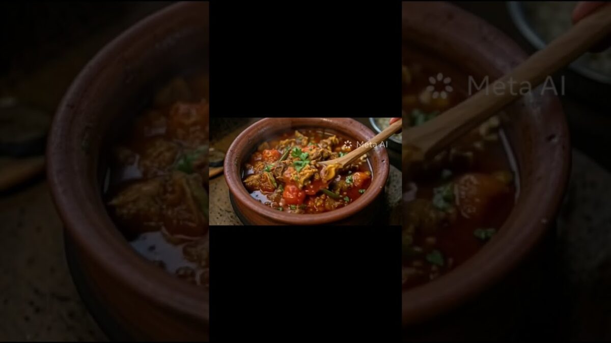 Ghibli ASMR Nature Cooking | Telangana Village Style Mutton Curry Recipe | Traditional