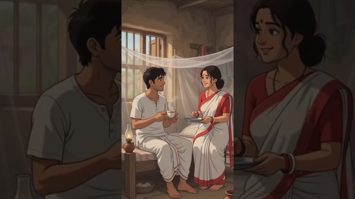 গ্রামের বউয়ের সকালের জীবন | Ghibli Style Village Morning Routine | Bengali AI Story #shorts