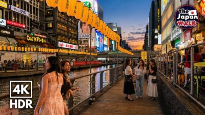 Osaka Night Walk – Dotonbori’s Summer Festival Atmosphere | Japan | 4K HDR