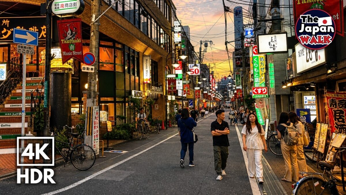 Osaka Sunset Walk – Takatsuki’s Hidden Nightlife & Izakaya Streets | Japan | 4K HDR