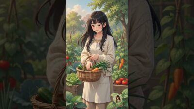 POV: You Have Your Own Vegetable Garden 🌿 Garden Harvest ASMR 🍅| #shorts #asmr #ghiblistyle