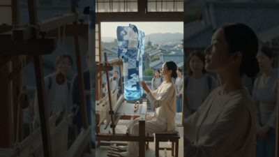 She Wove Light… and Created a Futuristic Kimono ✨👘