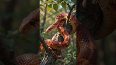‎🐍 Snake ASMR #025 | Red Corn Snake 3D Animation ❤️✨