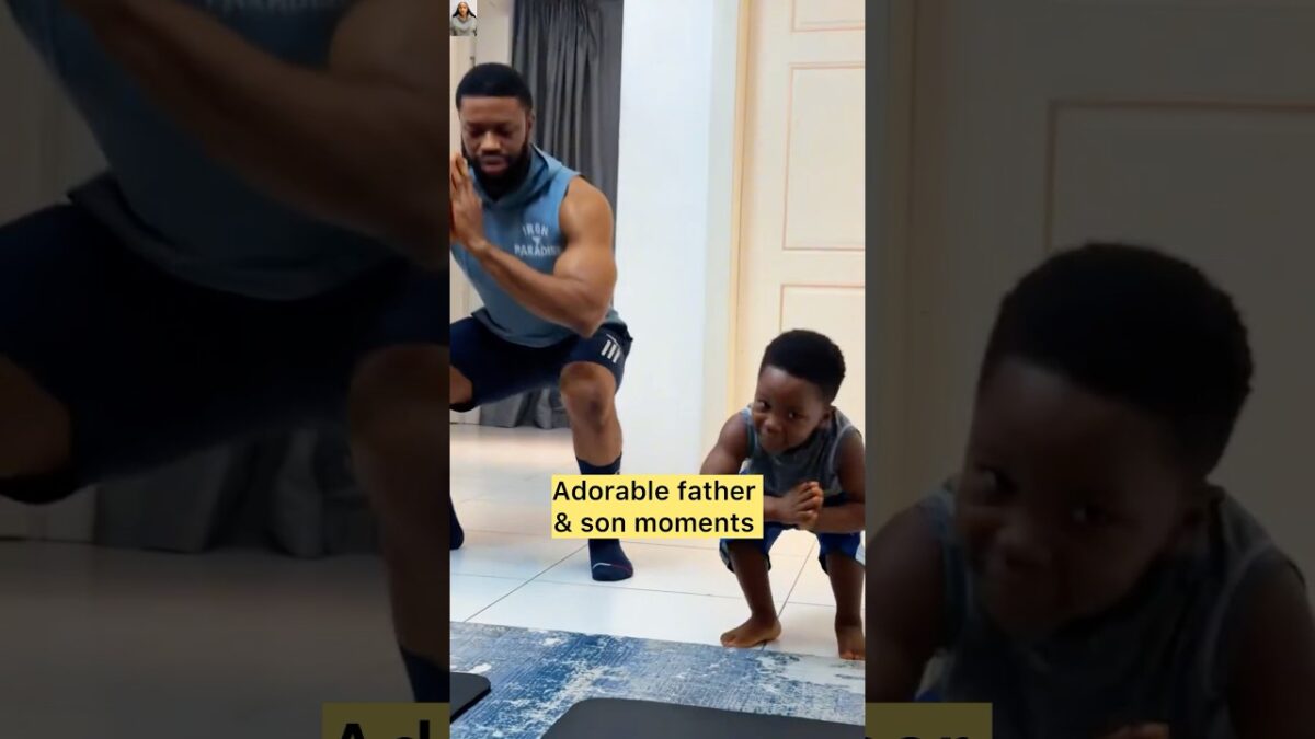 Stan Nze shares beautiful morning routine with his cute son . They look so adorable together. Awwww