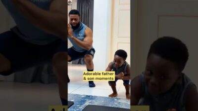 Stan Nze shares beautiful morning routine with his cute son . They look so adorable together. Awwww