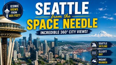 Stunning View of Seattle from the Space Needle-Travel Vlog USAseattle-Amazing 360° City Views