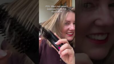 This changed my entire morning routine. #ShortHair #HairRoutine #HairVolume #BusyWomen #HairBrush