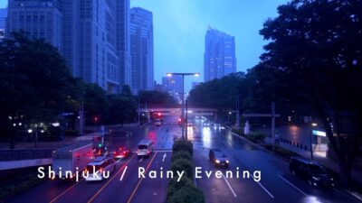 Tokyo Rainy Walk☔️ in Shinjuku | Japan [4K Binaural ASMR]