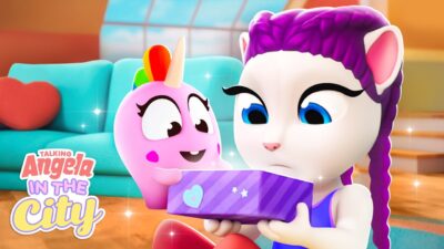 What’s In The Mystery Box? 😳⁉️ Talking Angela: In The City | Cartoons for Kids