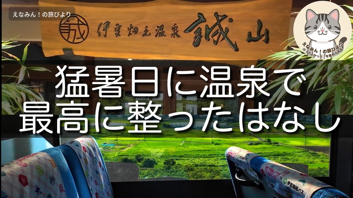 【休日ひとり旅】うだるような暑さに嫌気がさして田舎の温泉に行ったら身も心も清涼感に包まれた。【伊豆畑毛温泉】