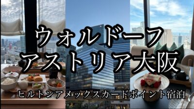 【ウォルドーフアストリア大阪 宿泊記】ヒルトンアメックスのポイント宿泊で最高級ホテルに泊まってきた