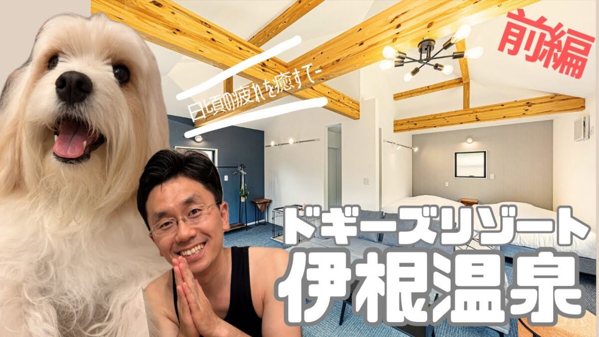 愛犬と泊まる！プライベート温泉＆サウナ＆ドッグラン付きコテージをルームツアー🐶