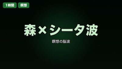【森林浴×シータ波】森の雨音と瞑想の脳波 1時間