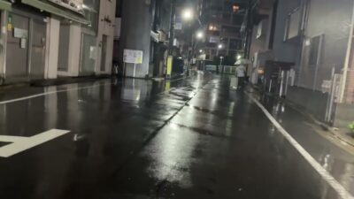 【4K/ASMR】雨の東京夜散歩｜濡れた路地に反射するネオンと雨音（Tokyo Rain Walk）