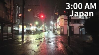 After the Typhoon, Japan at 3:00 AM | Quiet Night Walk