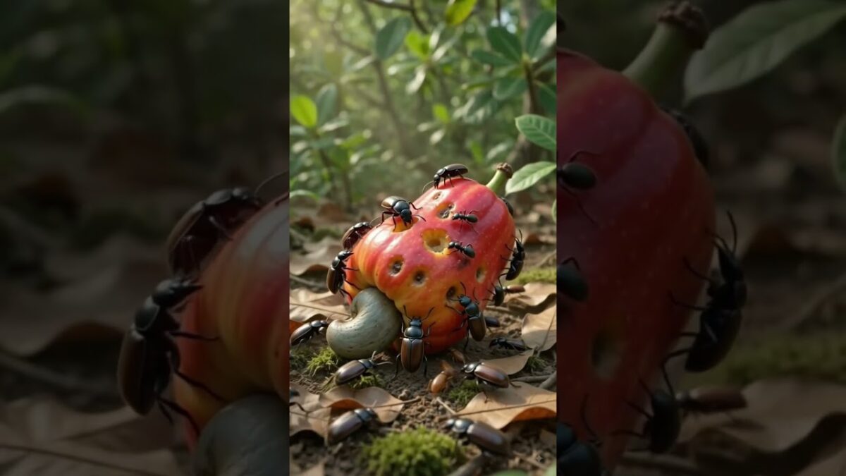 Cashew Fruit Life Cycle 🌰🍎 From Flower to Harvest | How Cashew Grows #Shorts #Nature #ASMR