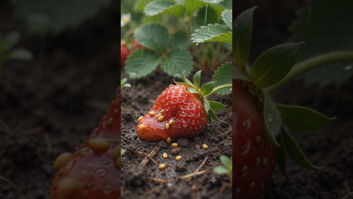 🍓 From a tiny seed to a juicy, ripe strawberry! 🌱 Watch the fascinating life cycle of a strawberry