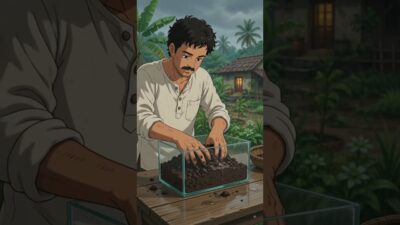 एक छोटे बीज से नन्हा पौधा 🌱 | Ghibli Style Nature ASMR #Shorts