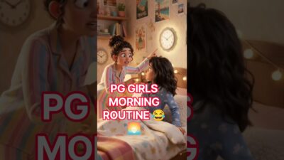 Girls PG Morning Routine 😂 | Funny Hostel Life | 3D Animated Story || #shortvideo #animation