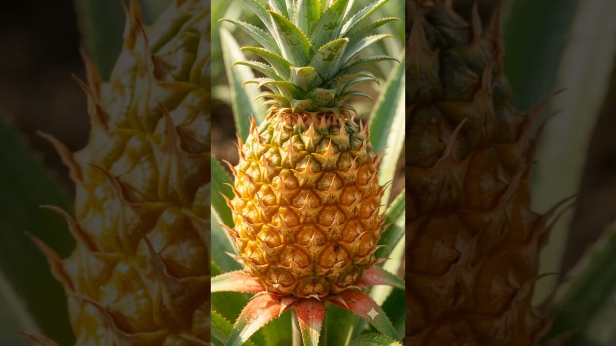 How a pineapple is born in 12 seconds #timelapse #nature #satisfying