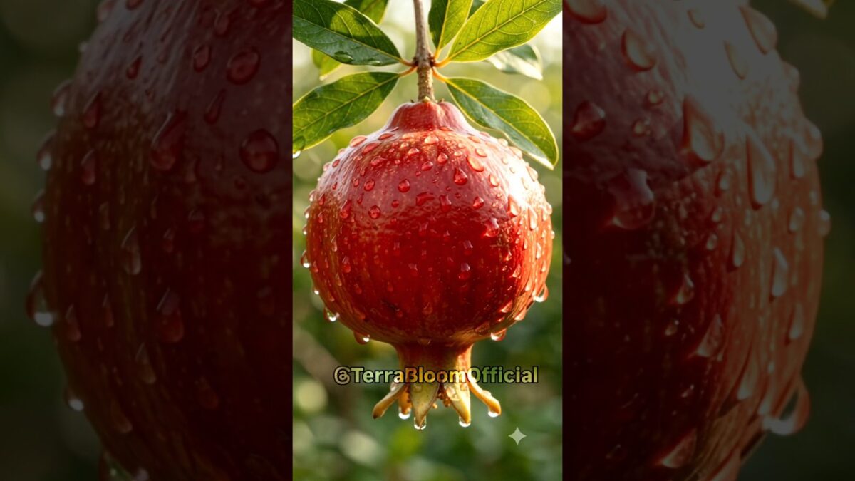 How a pomegranate is born in 10 seconds #timelapse #nature #satisfying