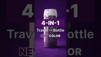 💜 How to Simplify Your Travel Routine – 4-in-1 Travel Bottle Tutorial #travelessentials #amazonfinds