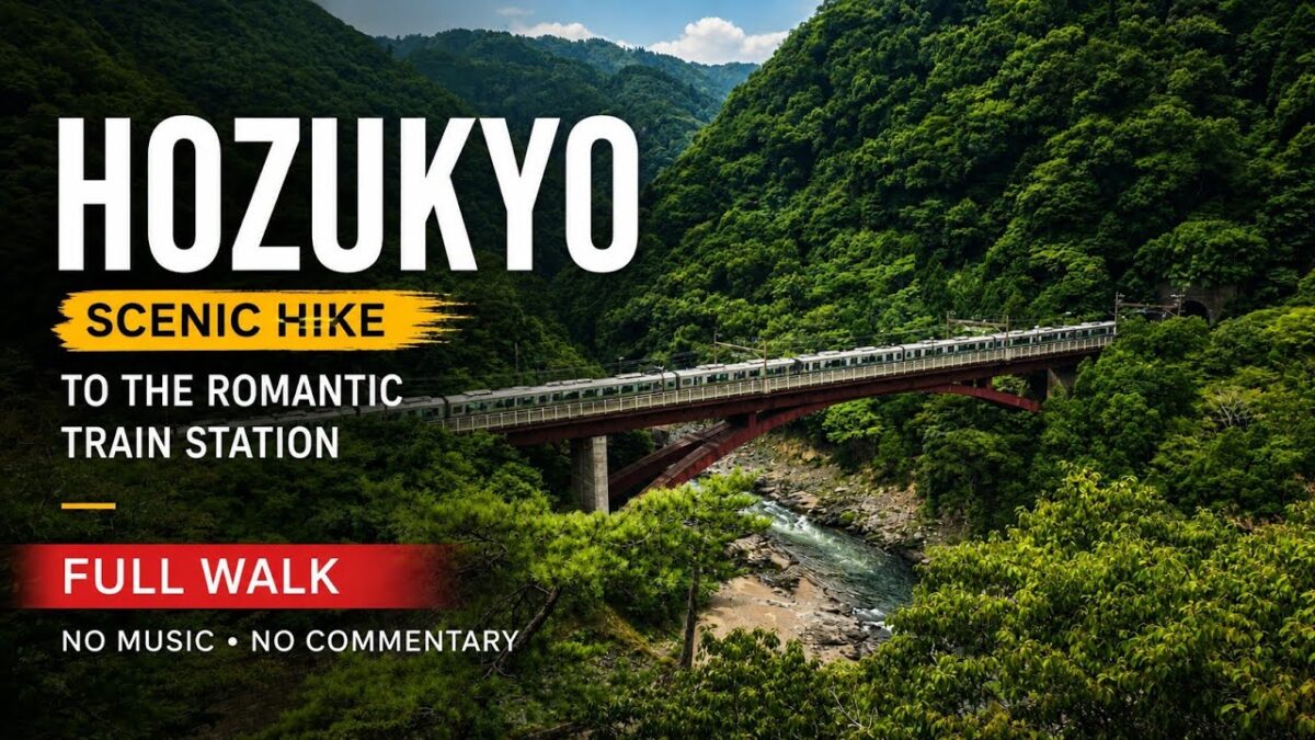 HozukoeKyoto Mountain Escape | Hozukyo Forest Walk & Scenic Train | 4K No Talking