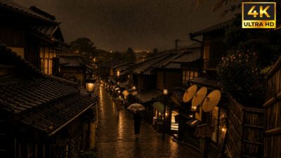 Kyoto Under the Rain 🇯🇵 | A Beautiful Walk Along Japan’s Historic Streets | 4K HDR