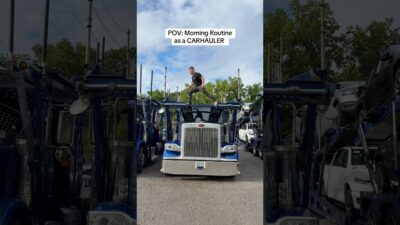 Morning routine as a car hauler #morningroutine ￼￼