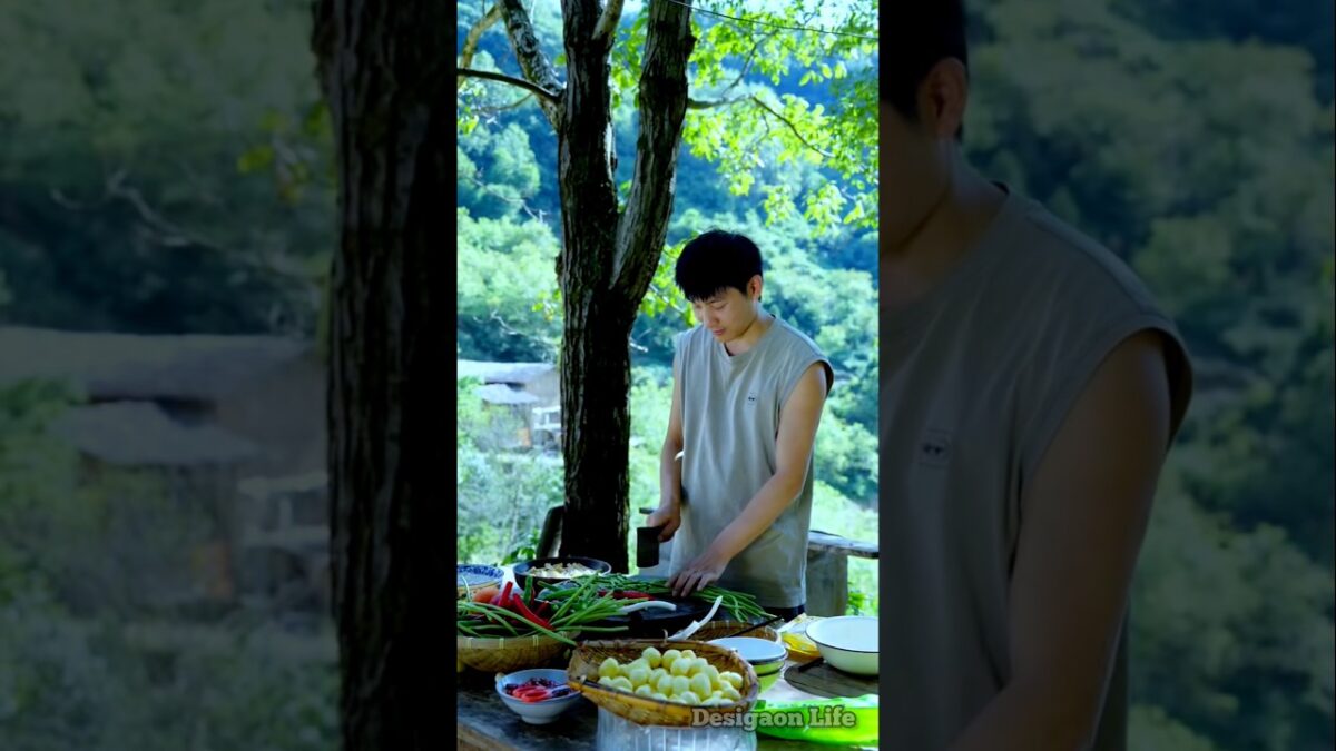 Nature Ke Beech Bana Delicious Village Food 🌿🍲 | ASMR #Shorts