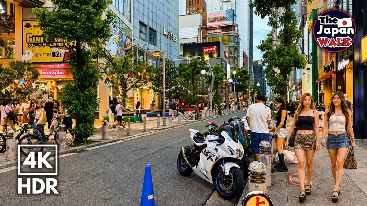 Shinsaibashi at Sunset – Osaka Street Culture in Amerikamura | Japan | 4K HDR