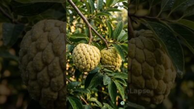 🌿🍏The Custard-Apple LifeCycle!🌿🍎 আতাফল এর জীবনচক্র!✨🌿🍏 #TreeLapse