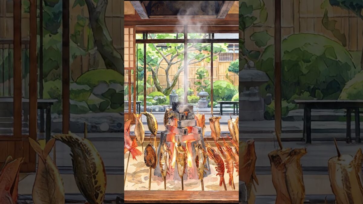 Traditional Japanese Irori Fireplace 🔥 4K Ambient TV | Cozy Ryokan • Relaxing Music • Digital Frame