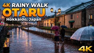 Walking Through Otaru, Japan in the Rain ☔