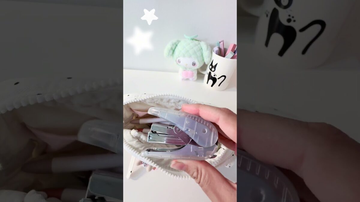 What’s in my pencil case 🍈🎀 #aesthetic #cutestationery