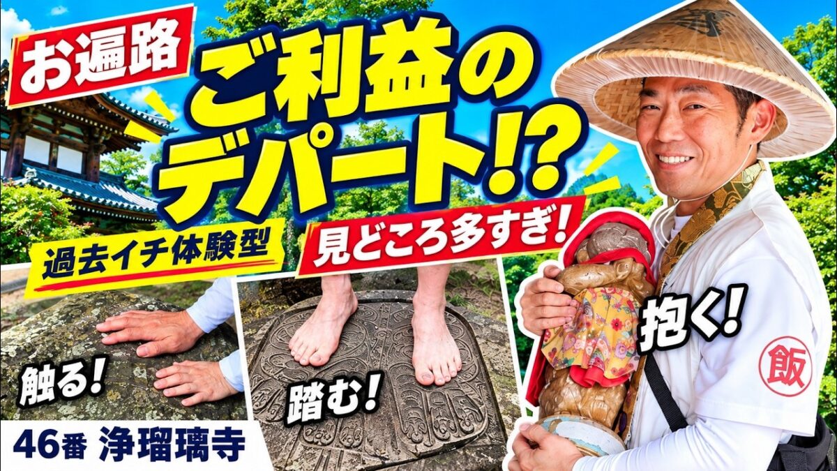 【お遍路】シリーズ22｜46番浄瑠璃寺｜触る・踏む・抱く｜過去イチ体験型｜衛門三郎伝説｜松山市