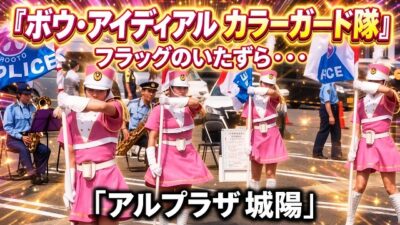 【4K】京都府警音楽隊　カラーガード隊　アルプラザ城陽②