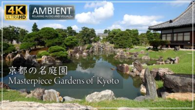 【4K・環境動画】京都の名庭園（3）二条城二の丸庭園、大仙院庭園、光明院の波心庭など７つのお庭を巡ります。日本庭園の美をご堪能ください。[No.725]