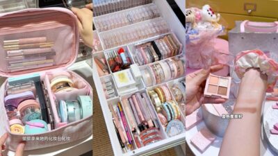 ASMR MAKEUP STOCKING & ORGANIZING VANITY 🎀
