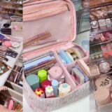 ASMR MAKEUP STOCKING & ORGANIZING VANITY 🎀