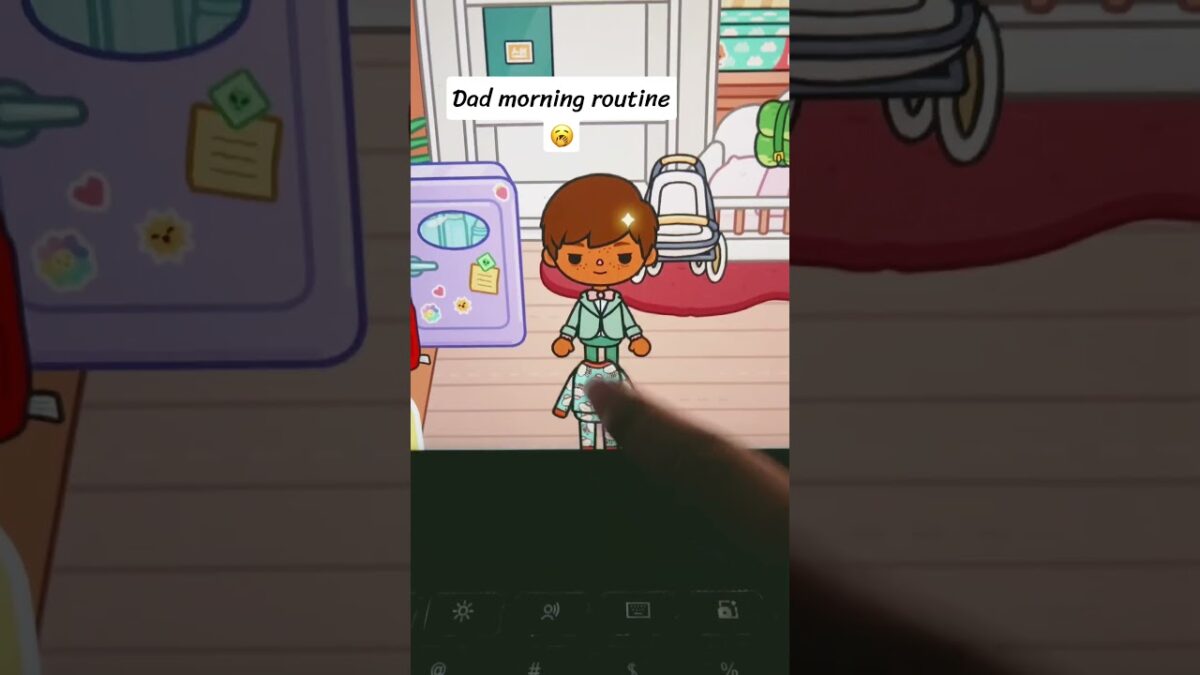 ASMR dad morning routine toca boca #asmr #cute #cafesound #lofivibes #lofivibes #tocaboca