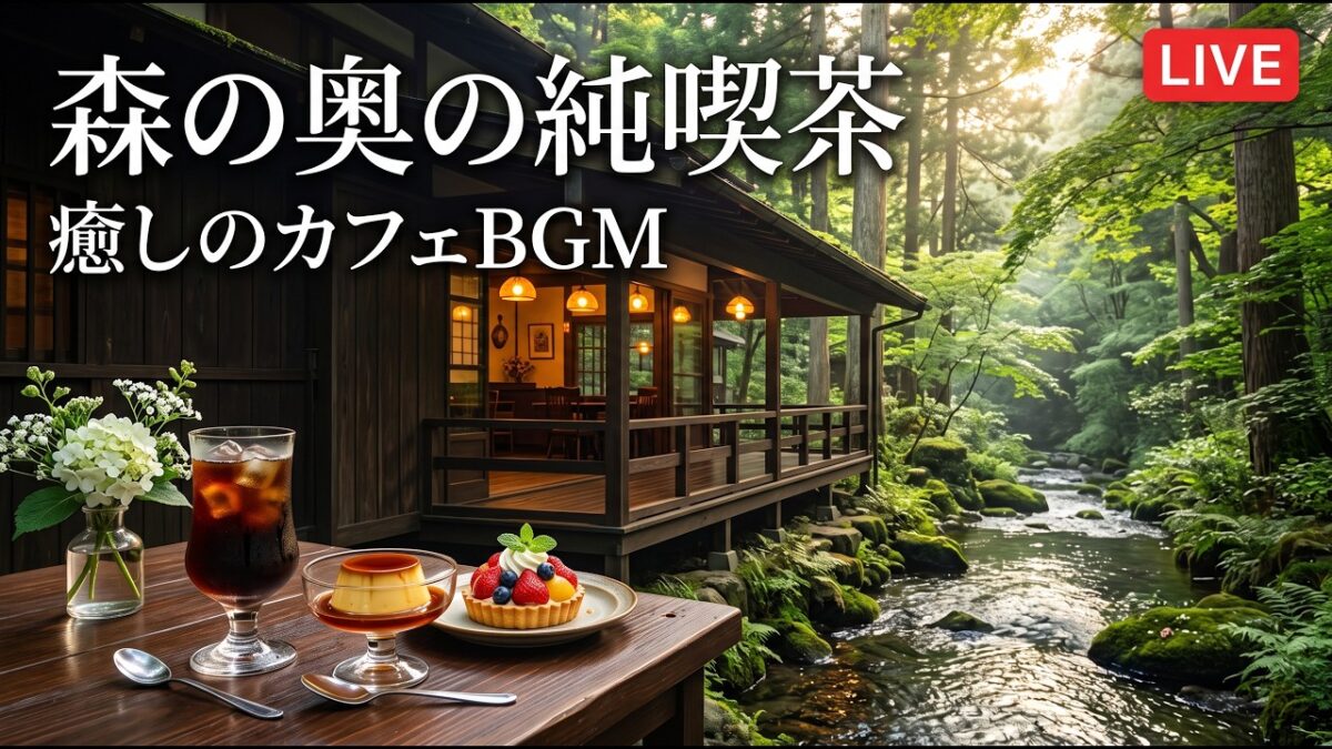 朝の森に佇む純喫茶｜【カフェBGM】木漏れ日と淹れたて珈琲で始める穏やかな時間｜作業・読書・リラックス｜LIVE