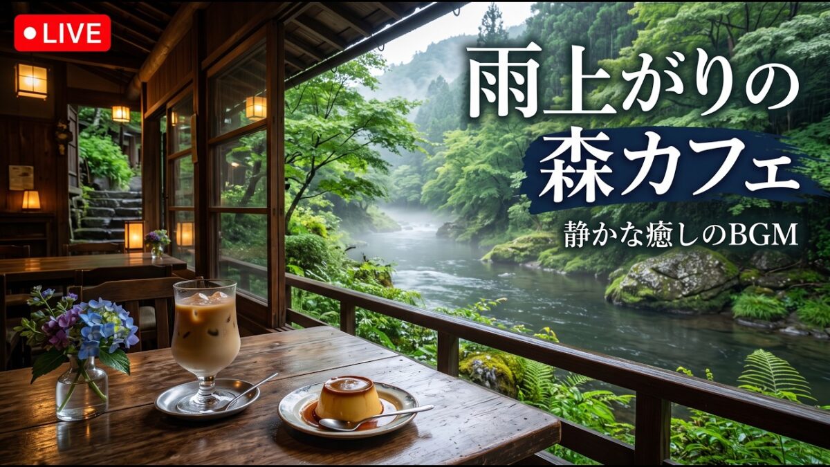 森の奥で静かに過ごす珈琲時間｜【カフェBGM】緑と木漏れ日に癒される純喫茶｜作業・読書・リラックス｜LIVE#カフェBGM #癒しBGM #純喫茶 #RelaxingCafeMusic