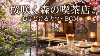 森の花咲く庭に佇む純喫茶｜【カフェBGM】季節の彩りと珈琲に癒される穏やかな時間｜作業・読書・リラックス｜LIVE#カフェBGM #森カフェ #癒しBGM #RelaxingCafeMusic
