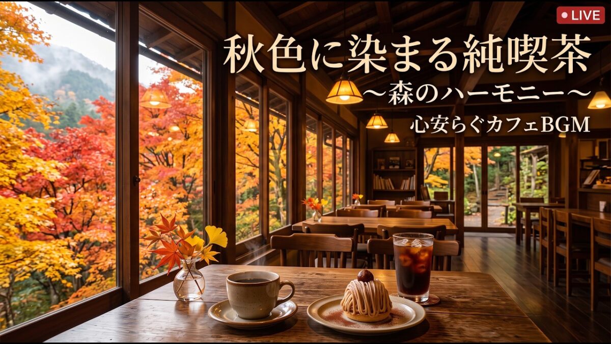 木漏れ日揺れる森の純喫茶｜【カフェBGM】珈琲と緑に包まれる癒しの午後｜作業・読書・リラックス｜LIVE#カフェBGM #森カフェ #癒しBGM #RelaxingCafeMusic